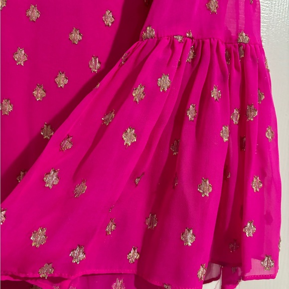 Lilly Pulitzer Caroline Tunic Dress Starry Chiffon Size Piñata Pink NWOT - Picture 5 of 10